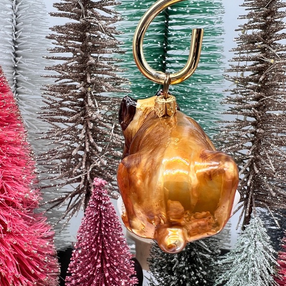 Joy To The World Polish Glass Boxer Dog Christmas Ornament - Picture 4 of 5